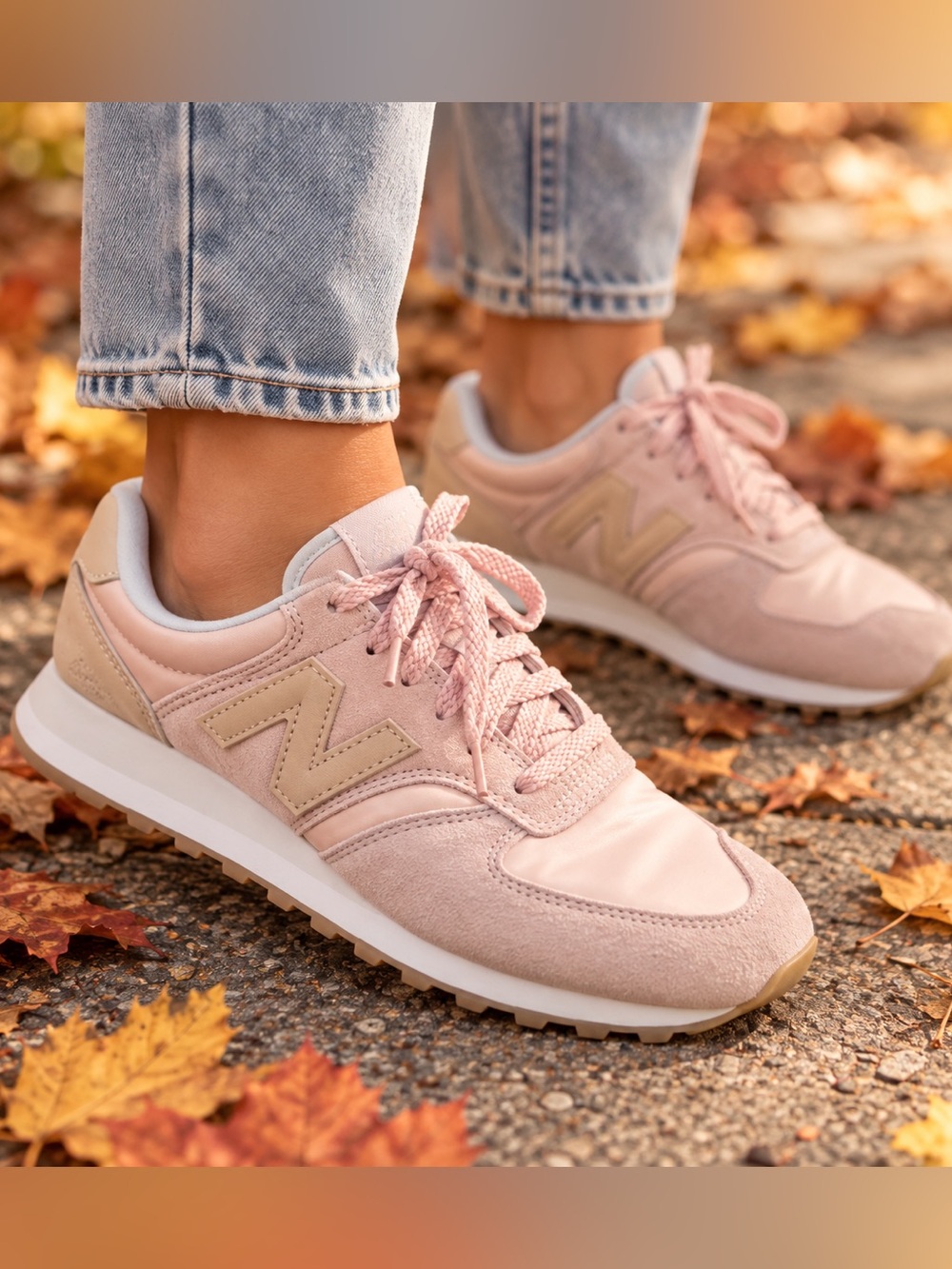 Women's Pink Lace-Up Athletic Sneakers